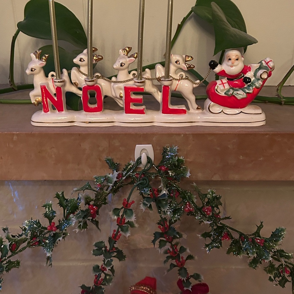 Festive Noel Reindeer Candle Holder